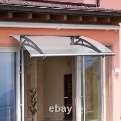 Outsunny Front Door Awning with Window Bracket for Porch Patio 120cm x 90cm