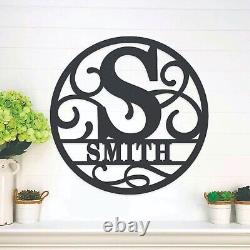 Personalized Metal Monogram Name Sign Custom Family Name Sign Photo Gallery