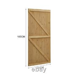 Pine Wooden Garden Gate Privacy Soild Wood Outdoor Pedestrian Gate with Hinge Pack