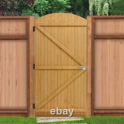 Privacy Wooden Garden Gate Pedestrian Fence Gate Yard Porch With Fittings Latch