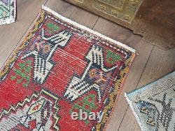 Red Rug, Wool Rug, Turkish Rug, Vintage Rug, Small Rug, Front Door Rug, Runner