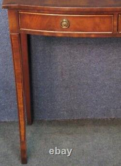 Reprodux Bevan Funnell Hall Table Flame Mahogany Bow Front 2 Drawers