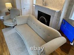 Sofa. Classic period design sofa and single arm chair. Sofa Depth from front to
