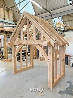 Solid Oak Bespoke Porch With Full Curved Beam Bespoke Made To Measure Oak