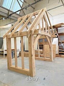 Solid Oak Bespoke Porch With Full Curved Beam Bespoke Made To Measure Oak