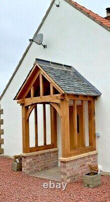 Solid Oak Porch Doorway, Wooden porch CANOPY Entrance, Semi built kit /porch