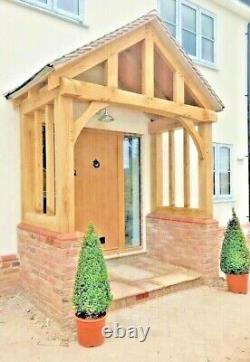 Solid Oak Porch Doorway, Wooden porch CANOPY Entrance, Semi built kit /porch