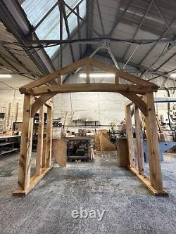 Solid Oak Porch Full Height + Full Curved Front Beam -Bespoke designs & sizes