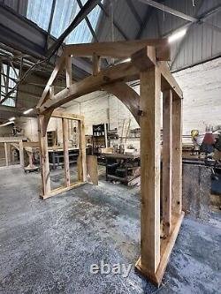Solid Oak Porch Full Height + Full Curved Front Beam -Bespoke designs & sizes