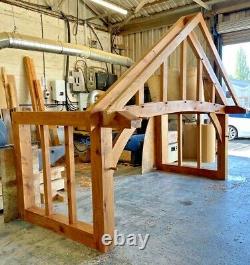 Solid Oak Porch With Full Curved Front Beam Bespoke designs & sizes made