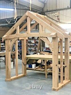 Solid Oak Porch With Full Curved Front Beam Bespoke designs & sizes made