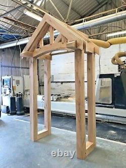 Solid Oak Porch, Wooden porch, Oak Canopy, Fully Curved Beam + Over hang Front
