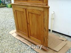 Solid Pine Glazed Top Corner Cupboard Display Cabinet Country Kitchen Dresser