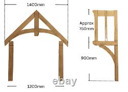 Solid oak Porch canopy kit 1450mm 38 degree span