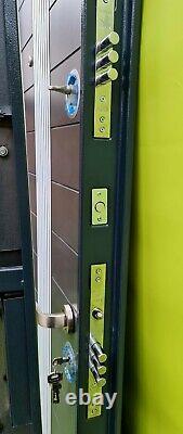 Stock Clearance Modern Front Door Metal Frame & Hardware included Full Kit