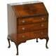 Stunning 1900's Mahogany Chippendale Drop Front Bureau Desk Lovely Timber Patina