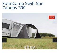 Sunncamp Swift 390 Caravan Sun Canopy Awning Open Porch Front. Used Once