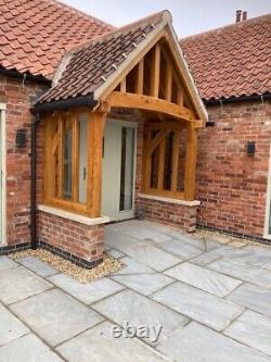 The Brabourne Oak Porch. Feature Curved Front Posts & Full Curved Tie Beam