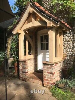 The Brabourne Oak Porch. Feature Curved Front Posts & Full Curved Tie Beam