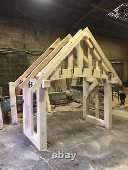 The Brabourne Oak Porch. Feature Curved Front Posts & Full Curved Tie Beam