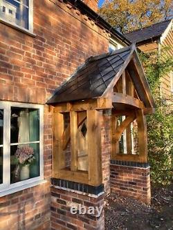 The Brabourne Oak Porch. Feature Curved Front Posts & Full Curved Tie Beam