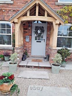 The Brabourne Oak Porch. Feature Curved Front Posts & Full Curved Tie Beam