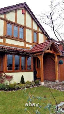 The Brabourne Oak Porch. Feature Curved Front Posts & Full Curved Tie Beam