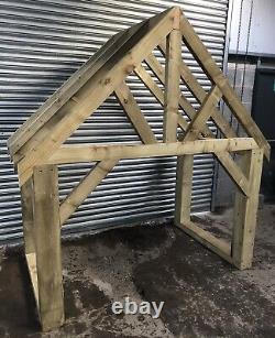 Timber Hand Crafted Door Way Wooden Porch/canopy delivery available