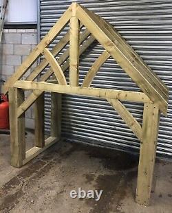 Timber Hand Crafted Door Wooden Porch/canopy. Curved Detail delivery available