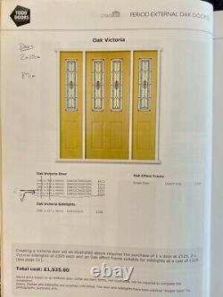 Todd Doors Period External Oak Door Lead Glass Panels Victoria BNIB