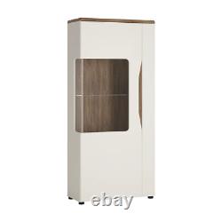 Toledo 1 door low display cabinet (LH) in White and Oak