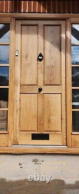 Traditional Solid Oak 4 Panelled Front Door Made In Surrey