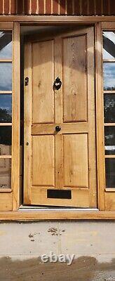 Traditional Solid Oak 4 Panelled Front Door Made In Surrey