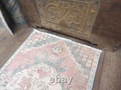 Turkish Rug, Vintage Rug, Handmade Rug, Small Area Rug, Front Door Rug, Wool Rug