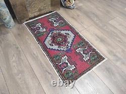 Turkish Rug, Wool Rug, Handmade Rug, Vintage Rug, Red Rug, Front Door Rug, Rug