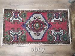 Turkish Rug, Wool Rug, Handmade Rug, Vintage Rug, Red Rug, Front Door Rug, Rug