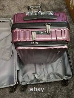 TydeCkare Luggage Set 2 Piece 21/28, 21 Inch with Front Laptop Pocket. (Purple)