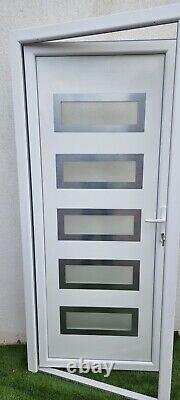 UPVC FRONT DOOR AND FRAME With Aluminium insertions and double glazed windows