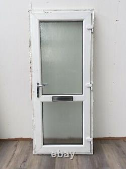 Upvc Pvcu White Front Entrance Door-distorted-exterior-external-double Glazed