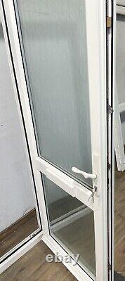 Upvc Pvcu White Front Entrance Door-distorted-exterior-external-double Glazed