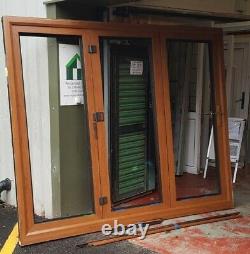 Upvc bifold double glazed doors Rosewood oak garden room summerhouse 2400x2035