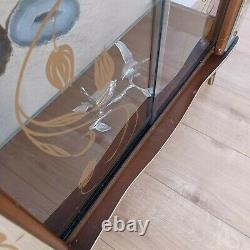 VIntage Glass Fronted China Display Cabinet Retro Mid Century Ornate Classic