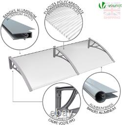 VOUNOT Front Door Canopy Outdoor Awning, Rain Shelter for Back Door, Porch