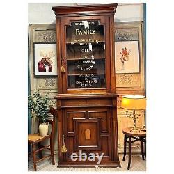 Victorian Oak Glazed Dresser / Cabinet /Bookcase c1890