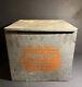 Vintage 50s/60s Meadow Gold Galvanized Metal Milk Box Front Porch Dairy Cooler