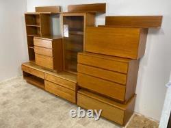 Vintage Beaver & Tapley 33 teak furniture set cabinets shelves drawers -Delivery