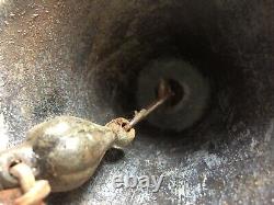 Vintage Cast Iron Rustic Horse Dinner Bell Porch Front Door Wall Mounted Antique