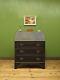 Vintage Gothic Black Painted Writing Bureau with Fall Front