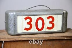 Vintage Reverse Painted Glass Sign Home Store Address Display Porch front Door