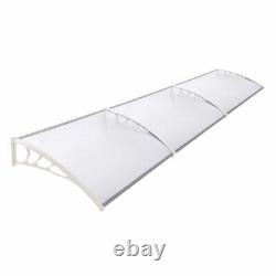 White/Black Door Canopy Awning Shelter Front Back Porch Outdoor Shade Patio Roof